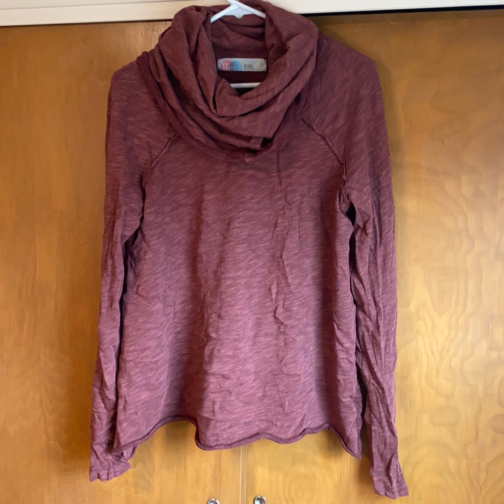 Free People Rust Cowl Neck Top - XS/S